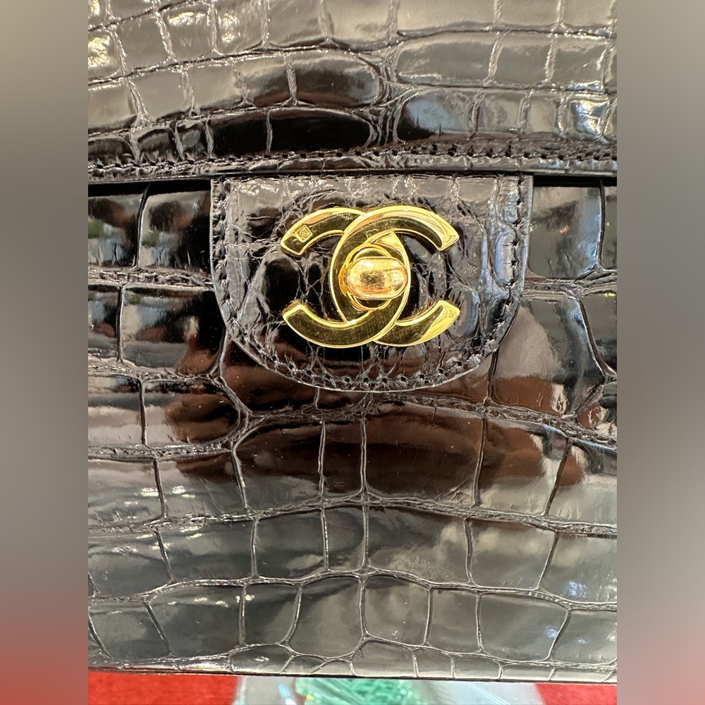 Authentic Chanel Crocodile Jumbo Handbag